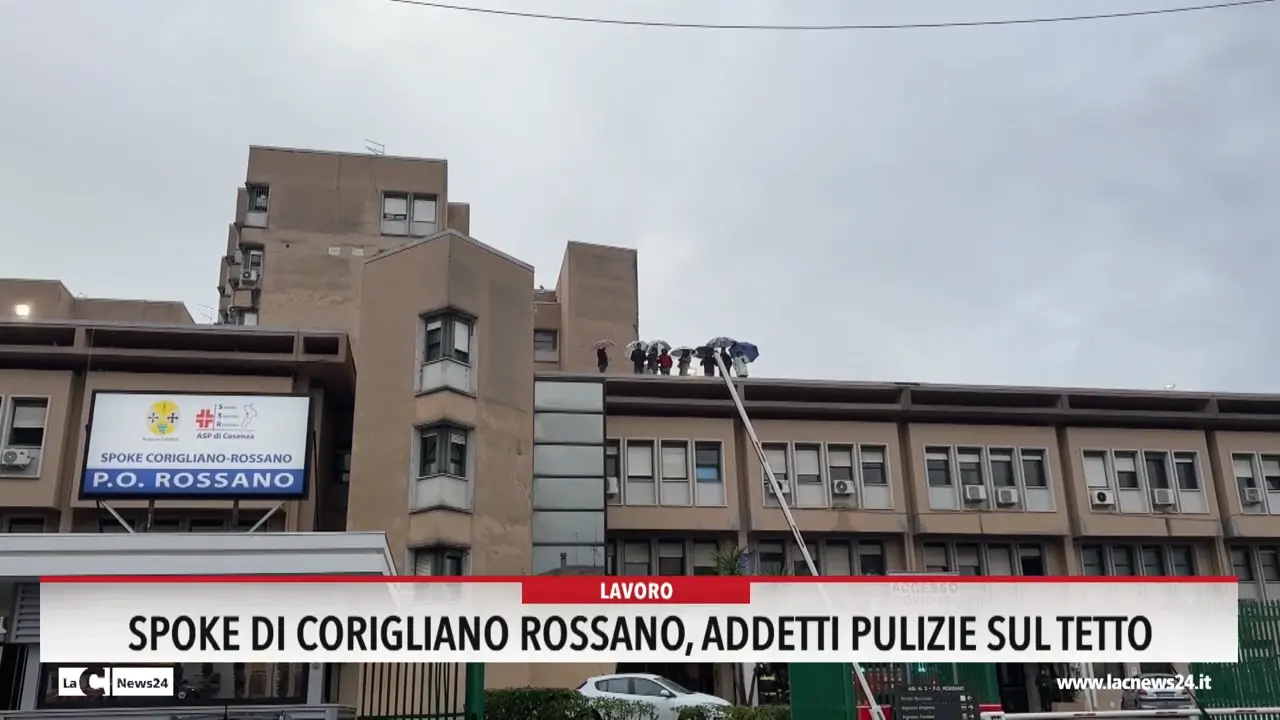 Spoke di Corigliano Rossano, addetti pulizie sul tetto