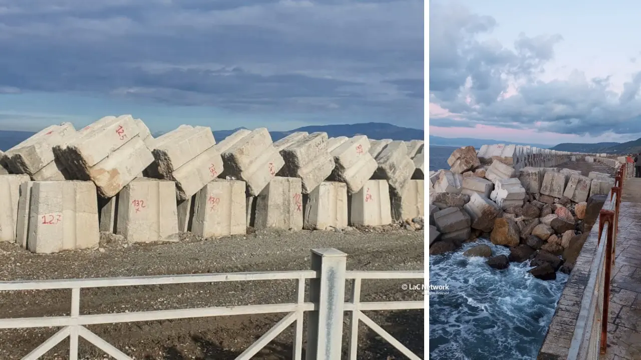 Pizzo, dove sicurezza non fa rima con bellezza. E la spaventosa barriera frangiflutti è messa lì a proteggere il nulla\n