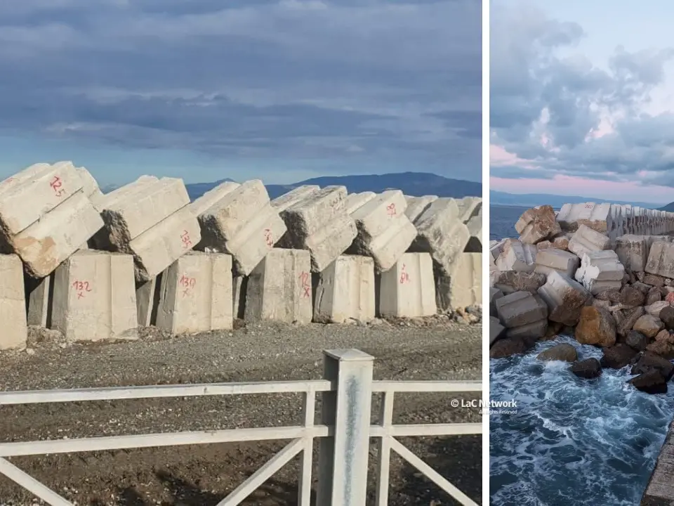 Pizzo, dove sicurezza non fa rima con bellezza. E la spaventosa barriera frangiflutti è messa lì a proteggere il nulla