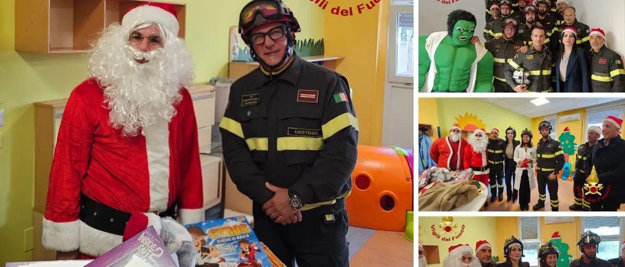 Crotone, arriva dal cielo la solidarietà dei pompieri ai bambini malati