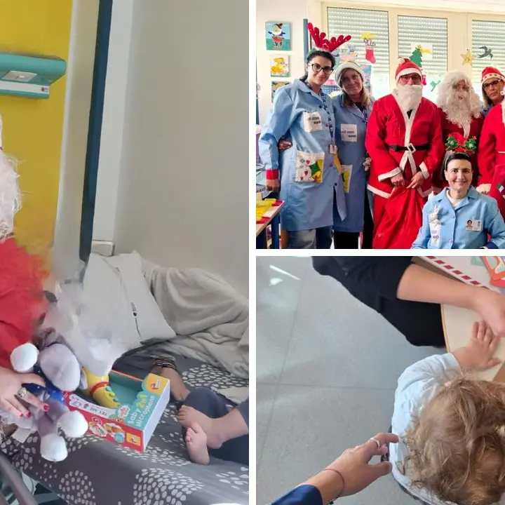 Doni e sorrisi per i bimbi ricoverati, a Reggio Calabria l’associazione Abio e Milan club portano la magia del Natale in Pediatria\n