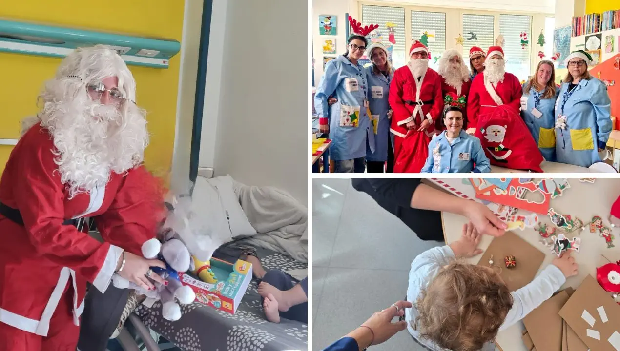Doni e sorrisi per i bimbi ricoverati, a Reggio Calabria l’associazione Abio e Milan club portano la magia del Natale in Pediatria\n