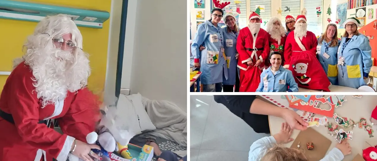 Doni e sorrisi per i bimbi ricoverati, a Reggio Calabria l’associazione Abio e Milan club portano la magia del Natale in Pediatria\n