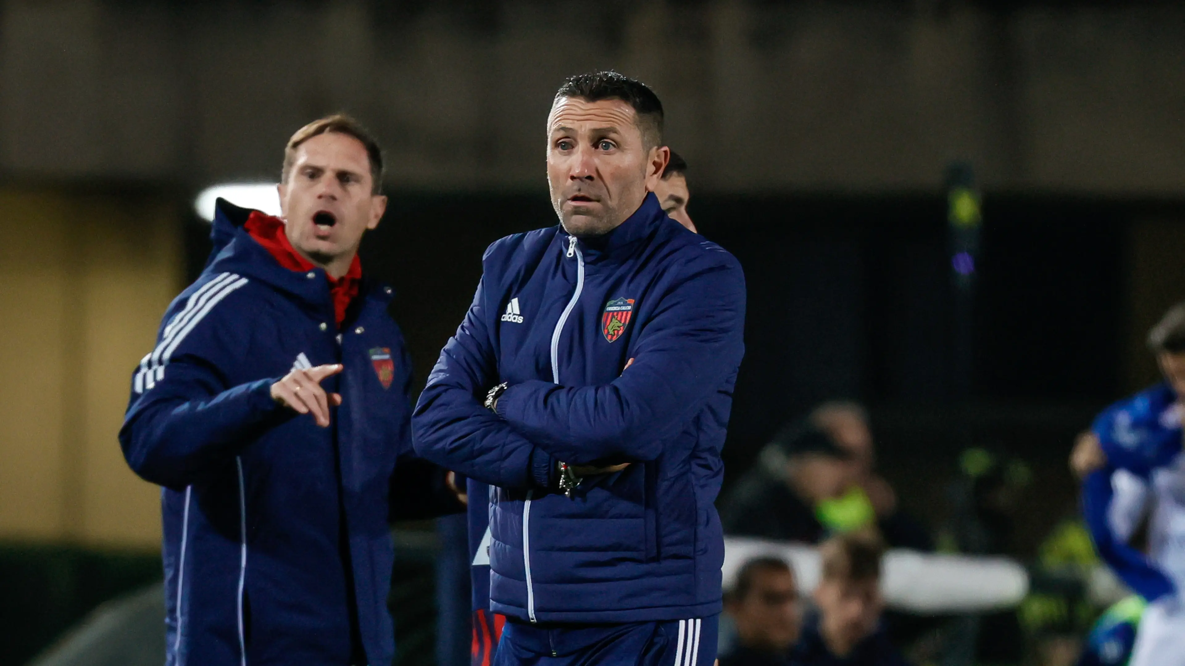 Coach Antonio Busce (Cosenza) during the Serie C football match between Cosenza and Mantova at San Vito-Marulla Stadium, Cosenza, Italy.