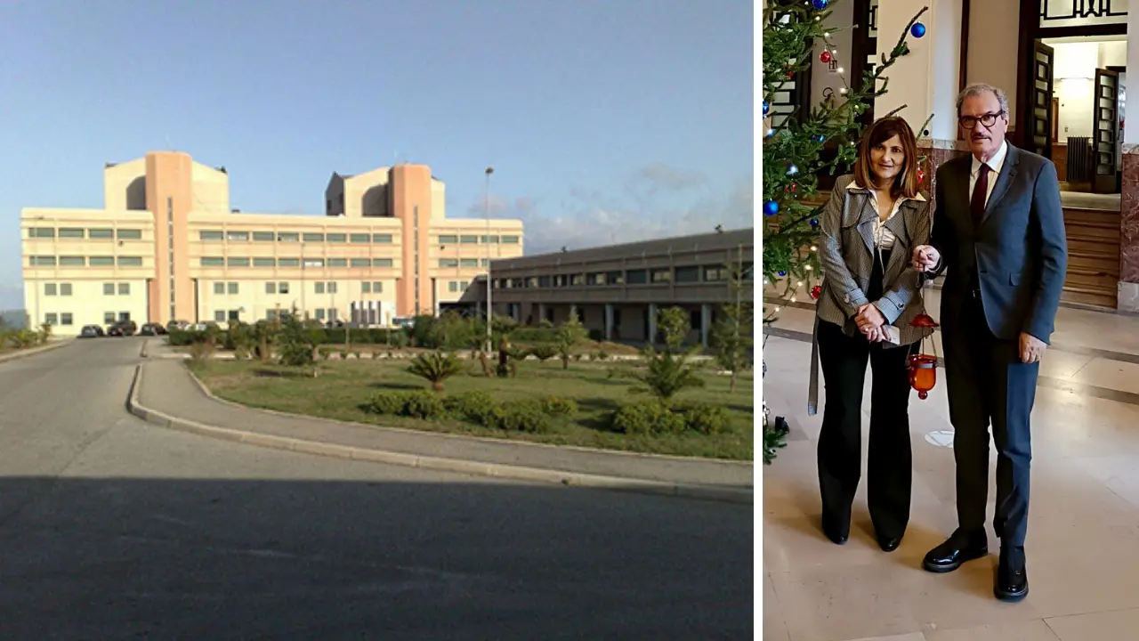 <p>Il carcere di Vibo. A destra, l'assessore Santoro e il sindaco Romeo con la Luce della Pace di Betlemme</p>\\n