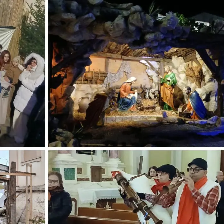 Il maxi presepe in piazza a Potenzoni, un capolavoro d’arte e fede che scalda il Natale in provincia\n