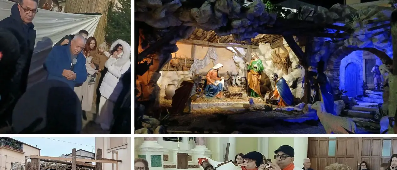 Il maxi presepe in piazza a Potenzoni, un capolavoro d’arte e fede che scalda il Natale in provincia\n