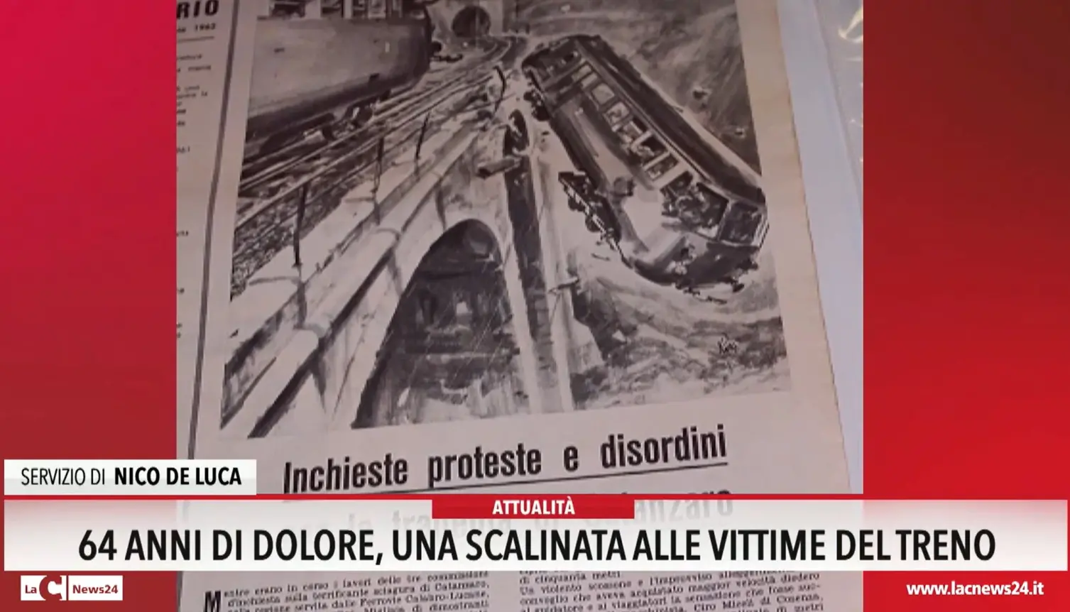 64 anni di dolore, una scalinata alle vittime del treno