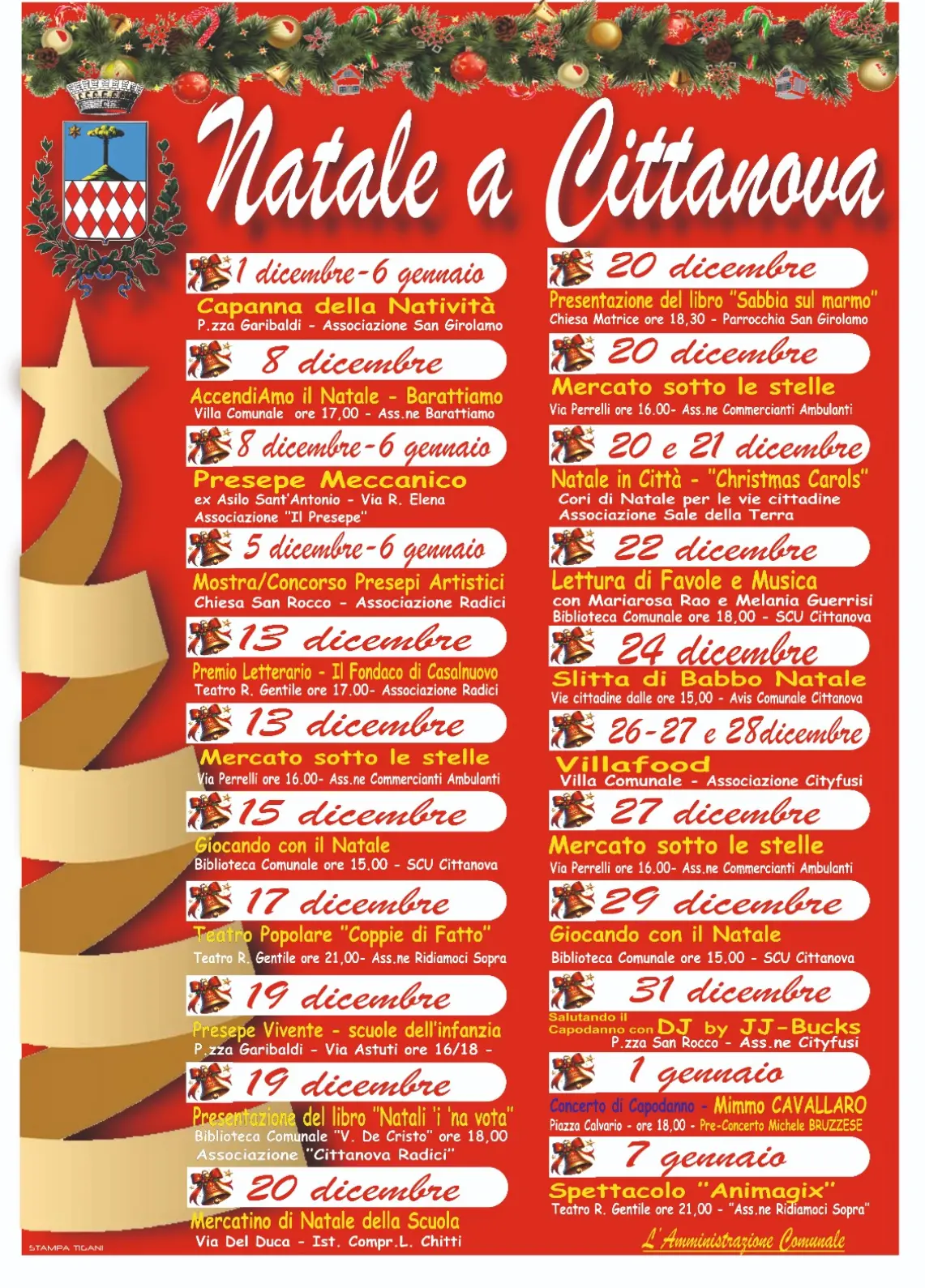 Natale a Cittanova: musica, luci e comunità per festeggiare insieme\n