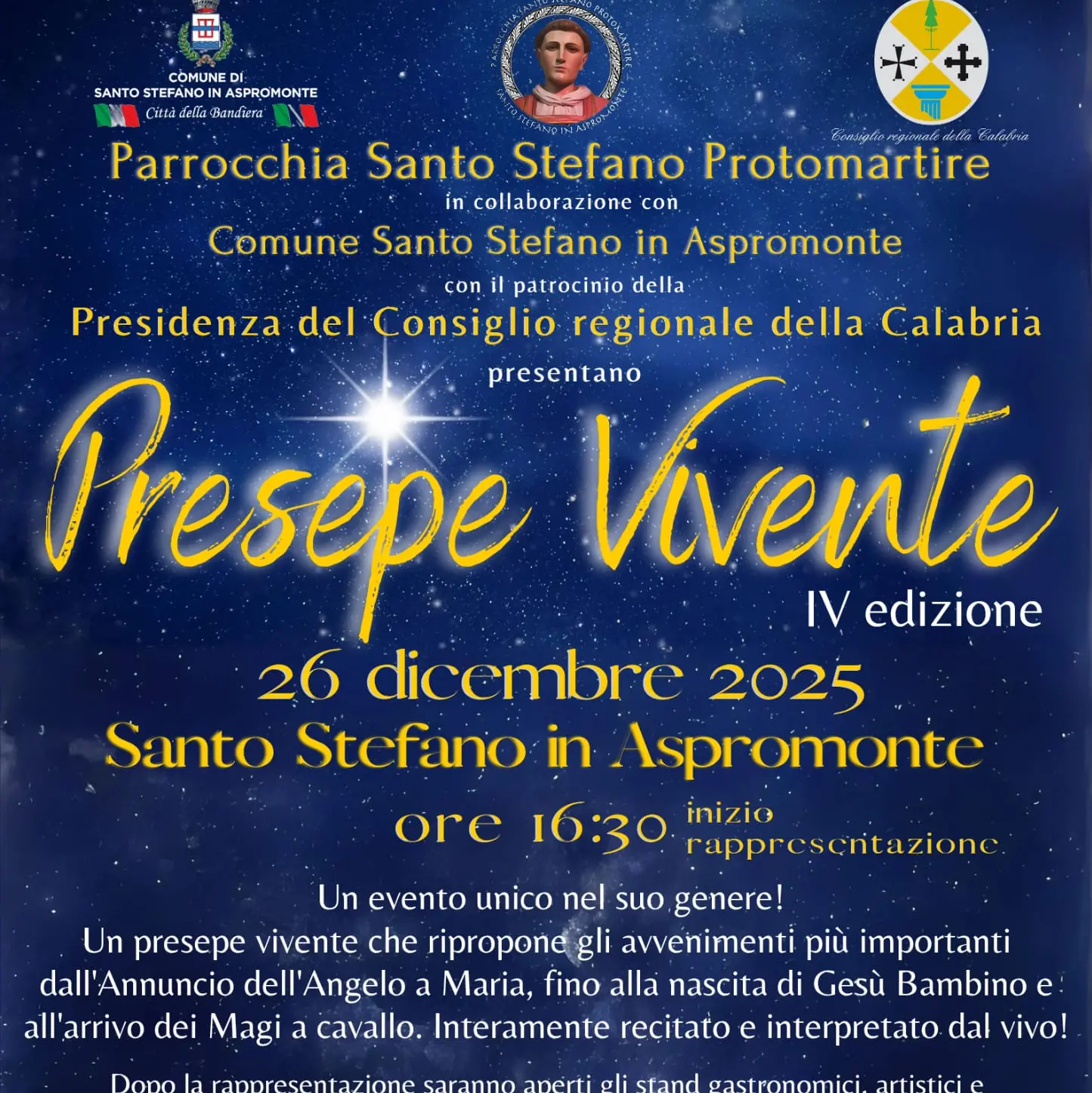 A Santo Stefano in Aspromonte tutto è pronto per il Presepe Vivente\n