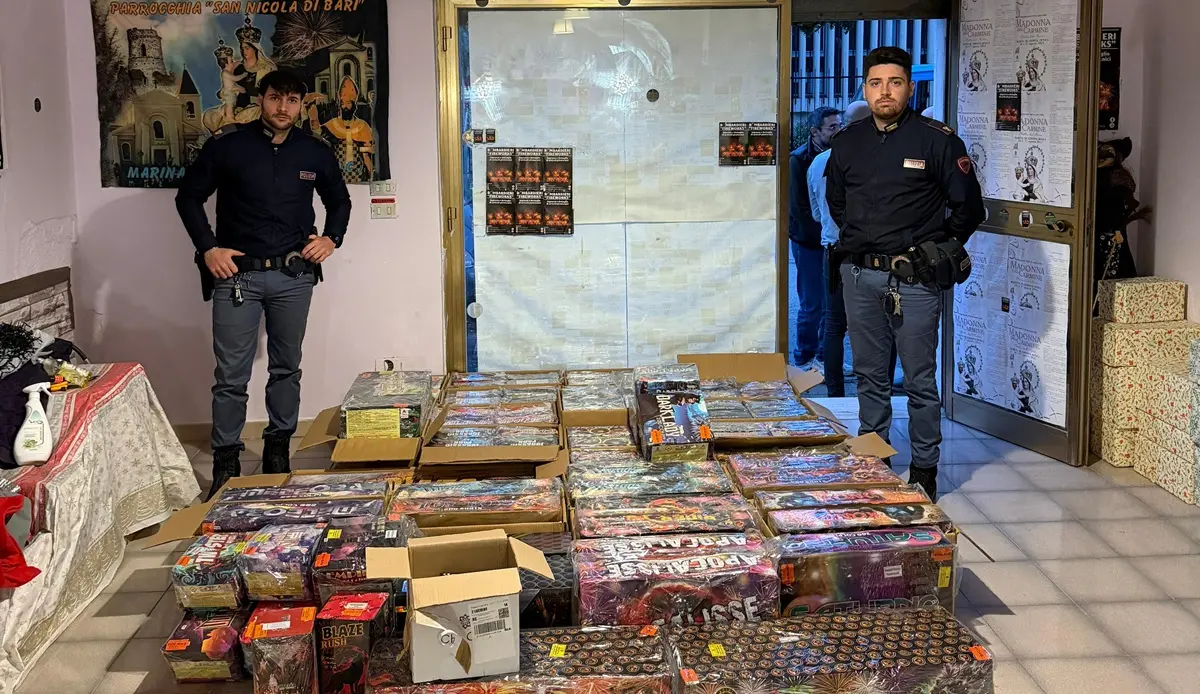 La Polizia di Stato sequestra 5 tonnellate di materiale pirotecnico
