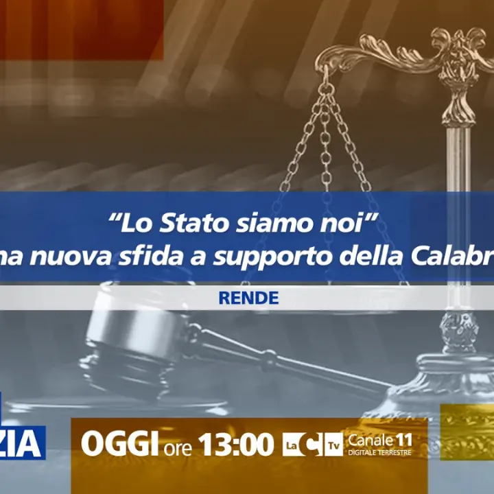 “Lo Stato siamo noi”, una nuova sfida a supporto della Calabria: oggi focus a Dentro la notizia\n