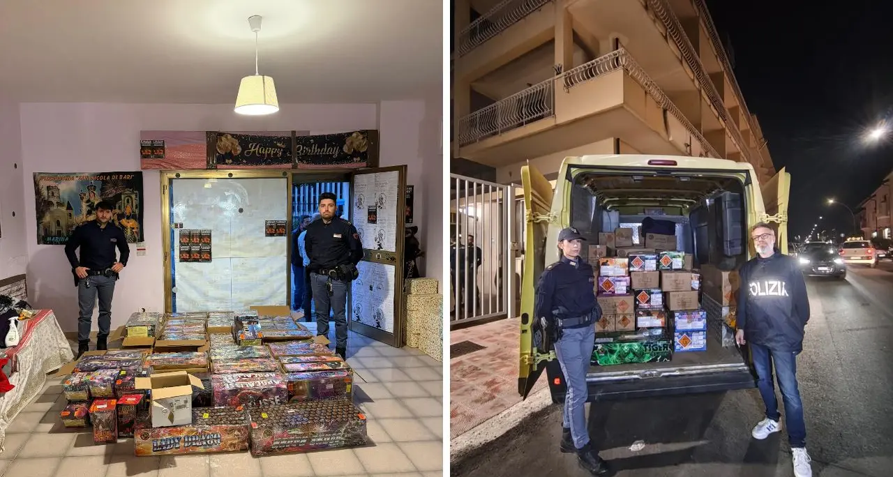 Siderno, sequestrate 5\u00A0tonnellate di materiale pirotecnico: due persone denunciate\n
