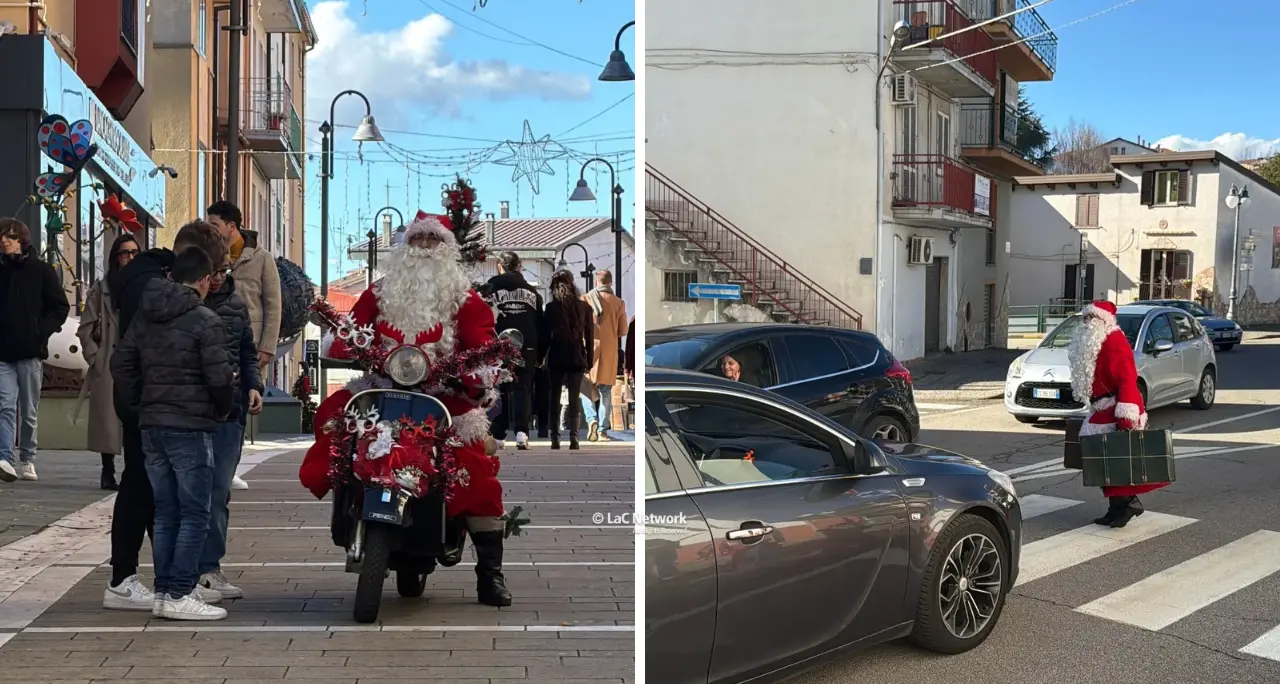 Ad Acri Babbo Natale arriva… in vespa: la tradizione di Angelo illumina la vigilia\n\n\n