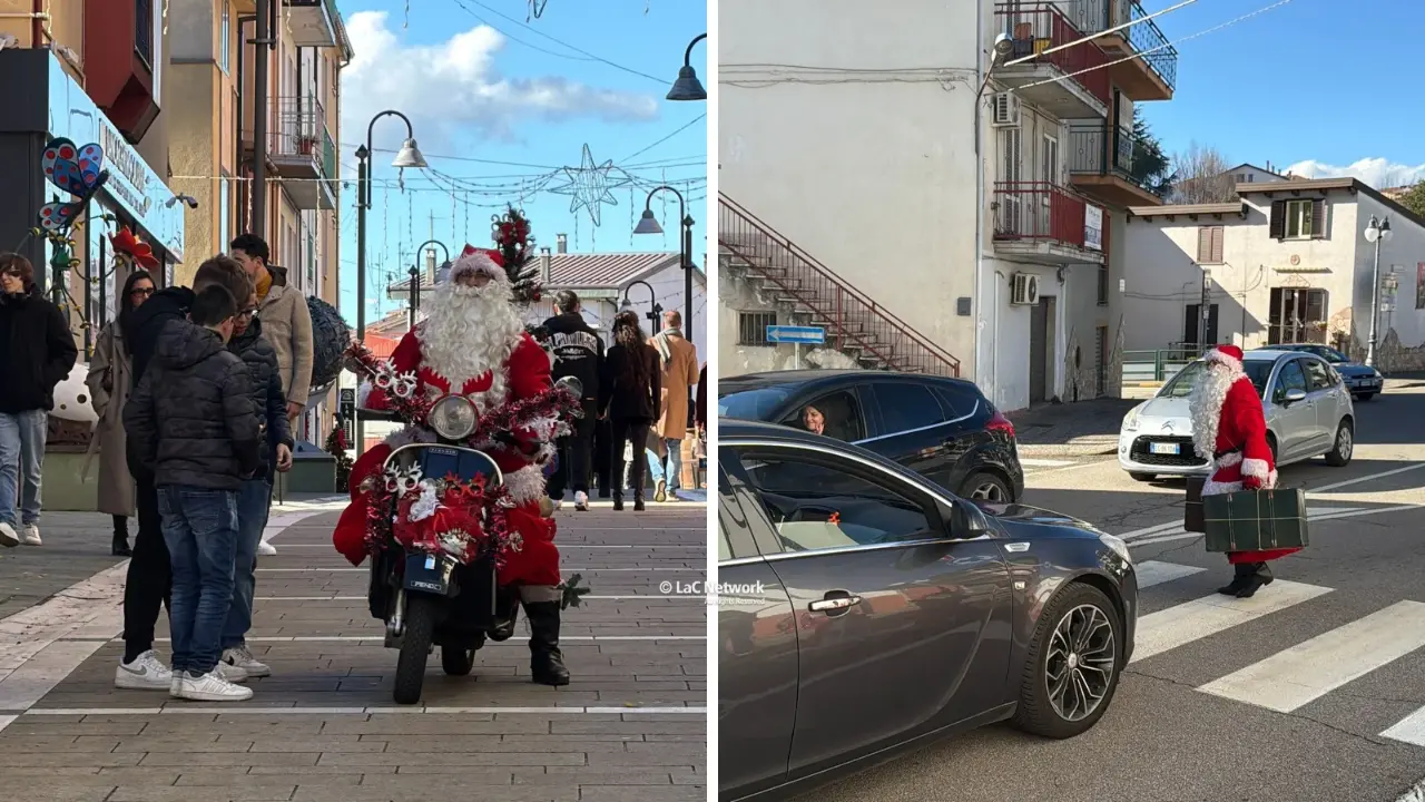 Ad Acri Babbo Natale arriva… in vespa: la tradizione di Angelo illumina la vigilia\n\n\n