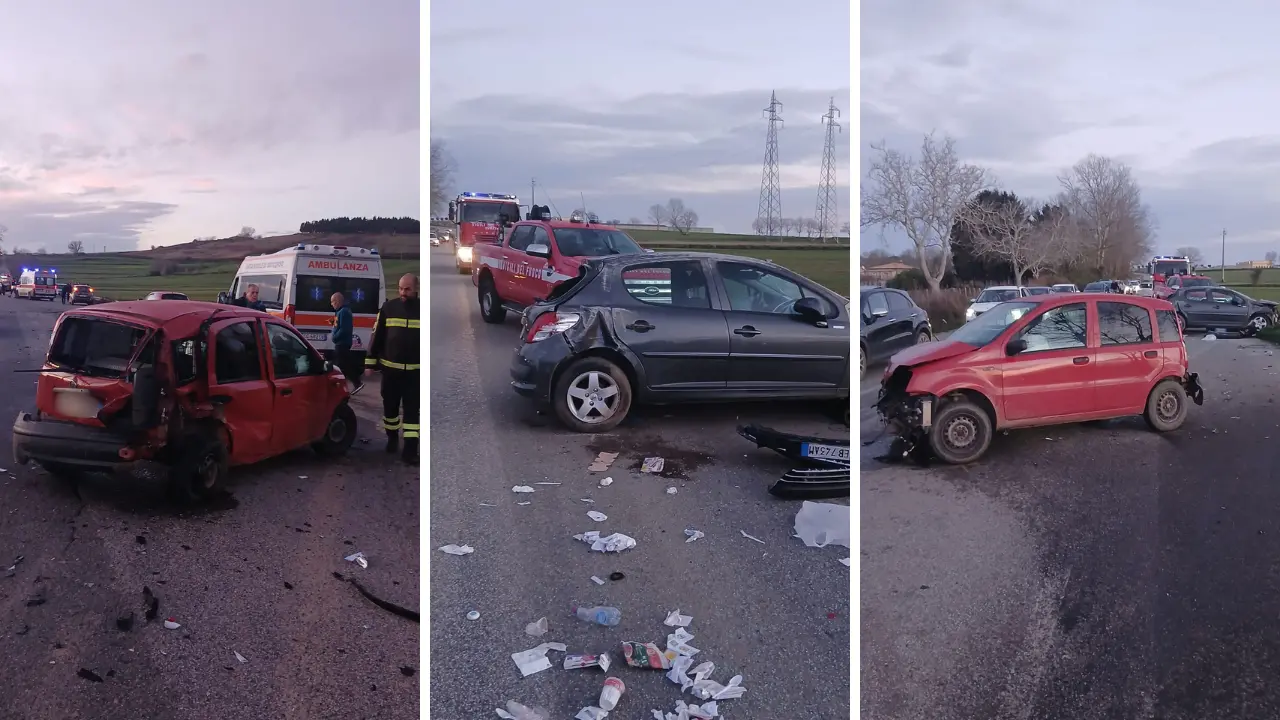 Vibo, spaventoso incidente sulla provinciale che conduce a Tropea: 3 auto coinvolte e 9 feriti tra cui 4 minori\n