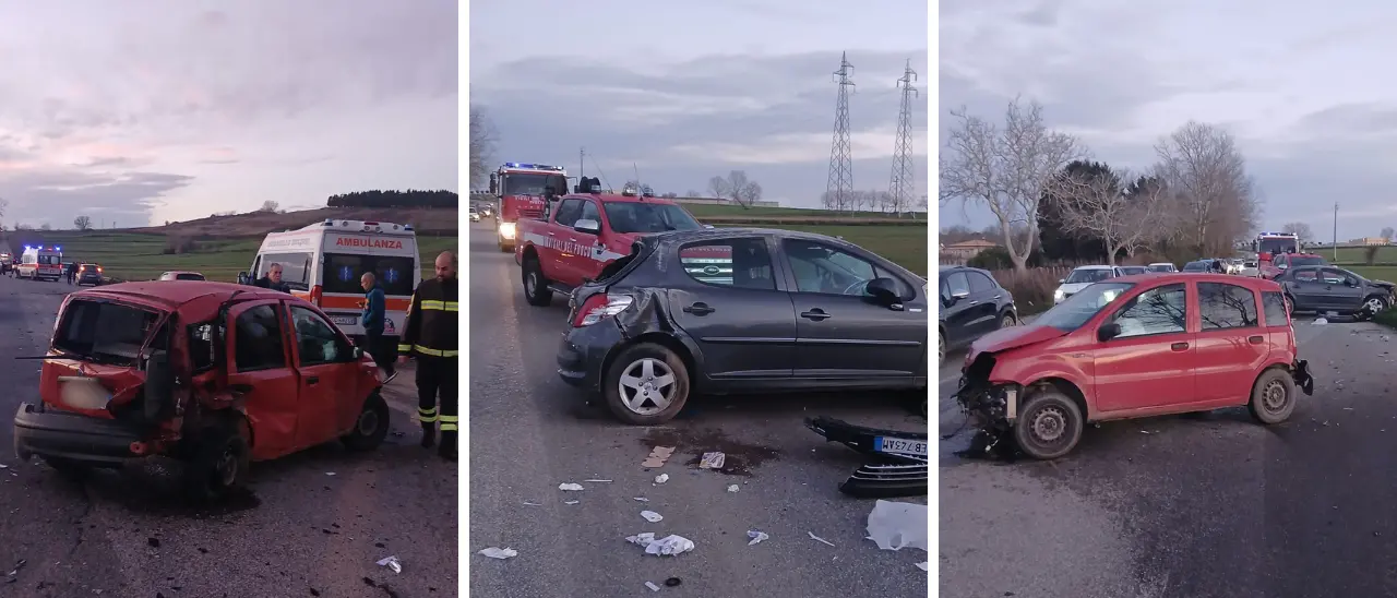 Vibo, spaventoso incidente sulla provinciale che conduce a Tropea: 3 auto coinvolte e 9 feriti tra cui 4 minori\n