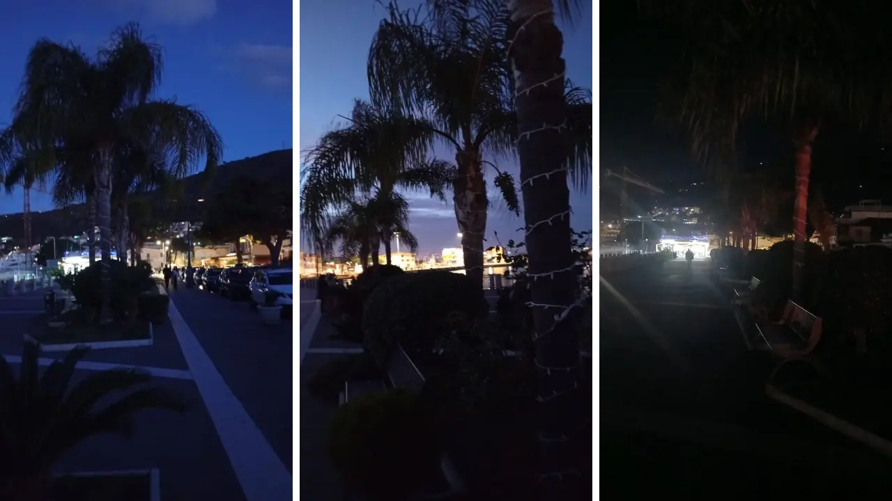 A Vibo Marina il Natale non brilla: illuminazione spenta nel tratto centrale del lungomare\n