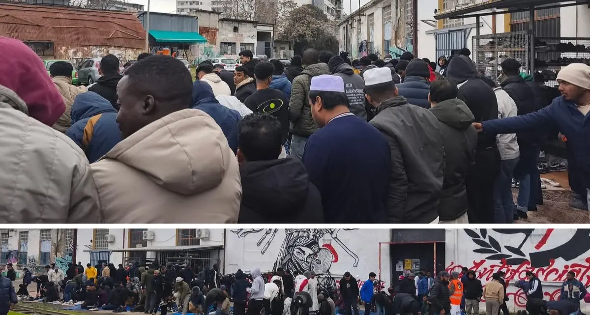 Cosenza, luogo di preghiera troppo piccolo. Decine di mussulmani pregano nel fango\n