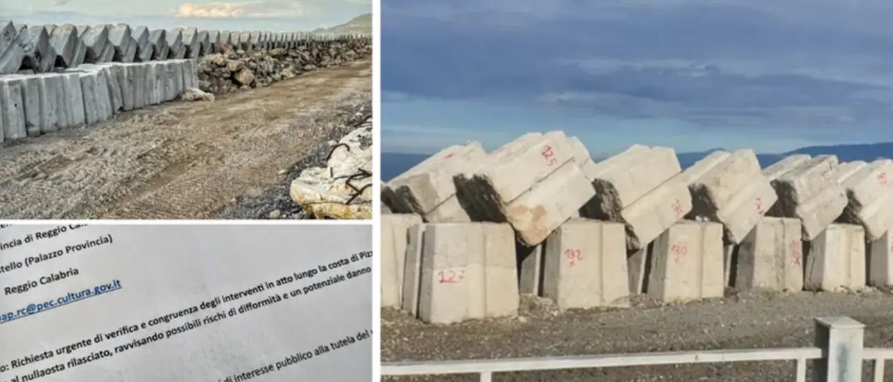 Barriera frangiflutti a Pizzo, i\u00A0cittadini si rivolgono alla Soprintendenza: «Mare “cancellato”, si poteva fare?»\n