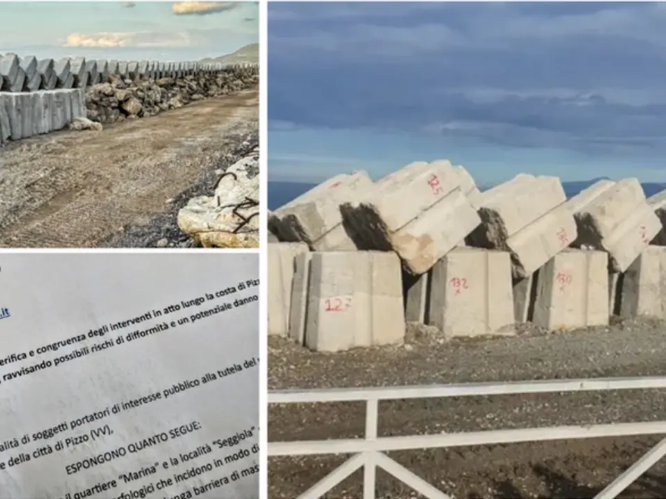 Barriera frangiflutti a Pizzo, i cittadini si rivolgono alla Soprintendenza: «Mare “cancellato”, si poteva fare?»