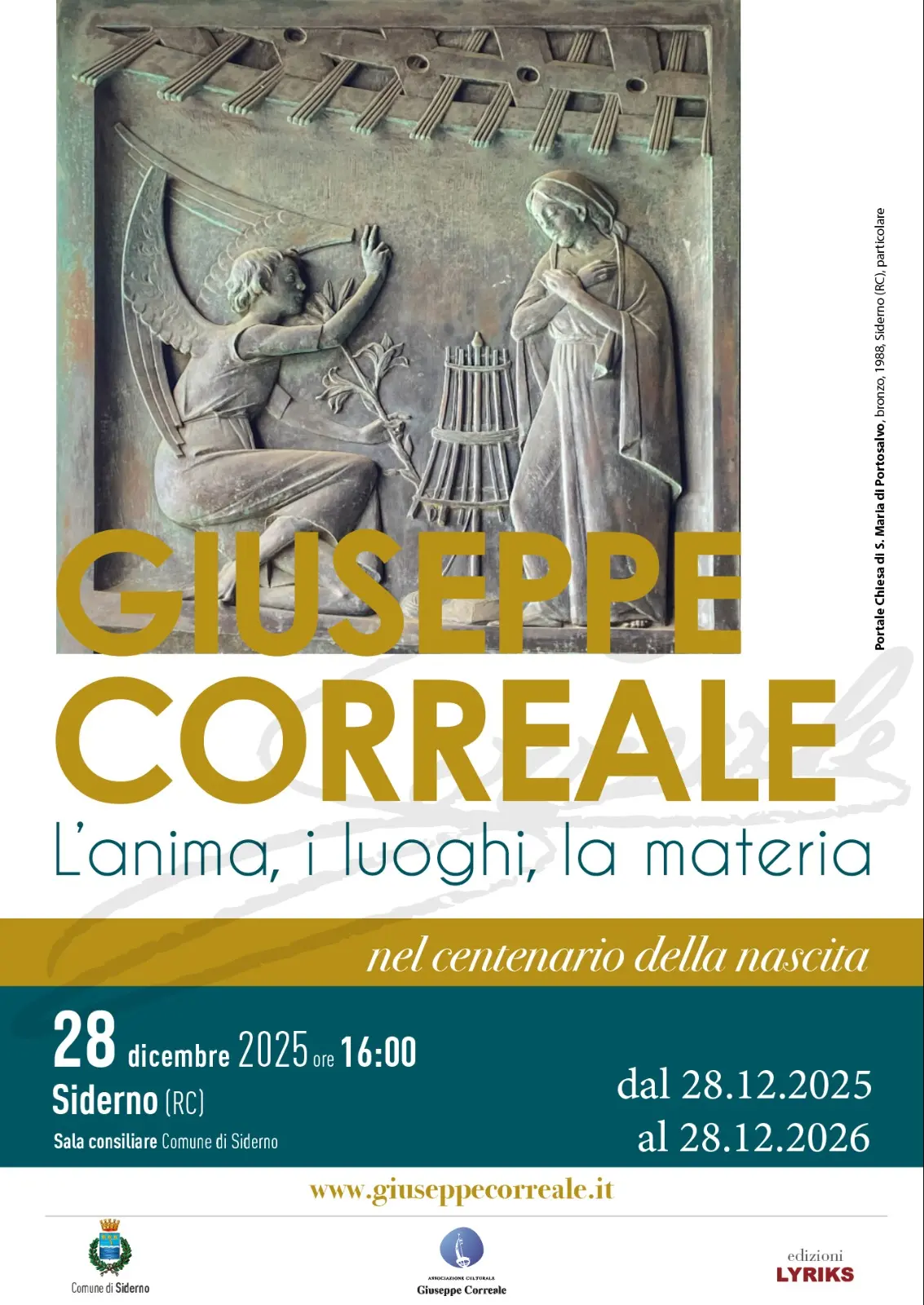Siderno celebra Giuseppe Correale: un progetto culturale per restituire centralità a un maestro del Novecento italiano