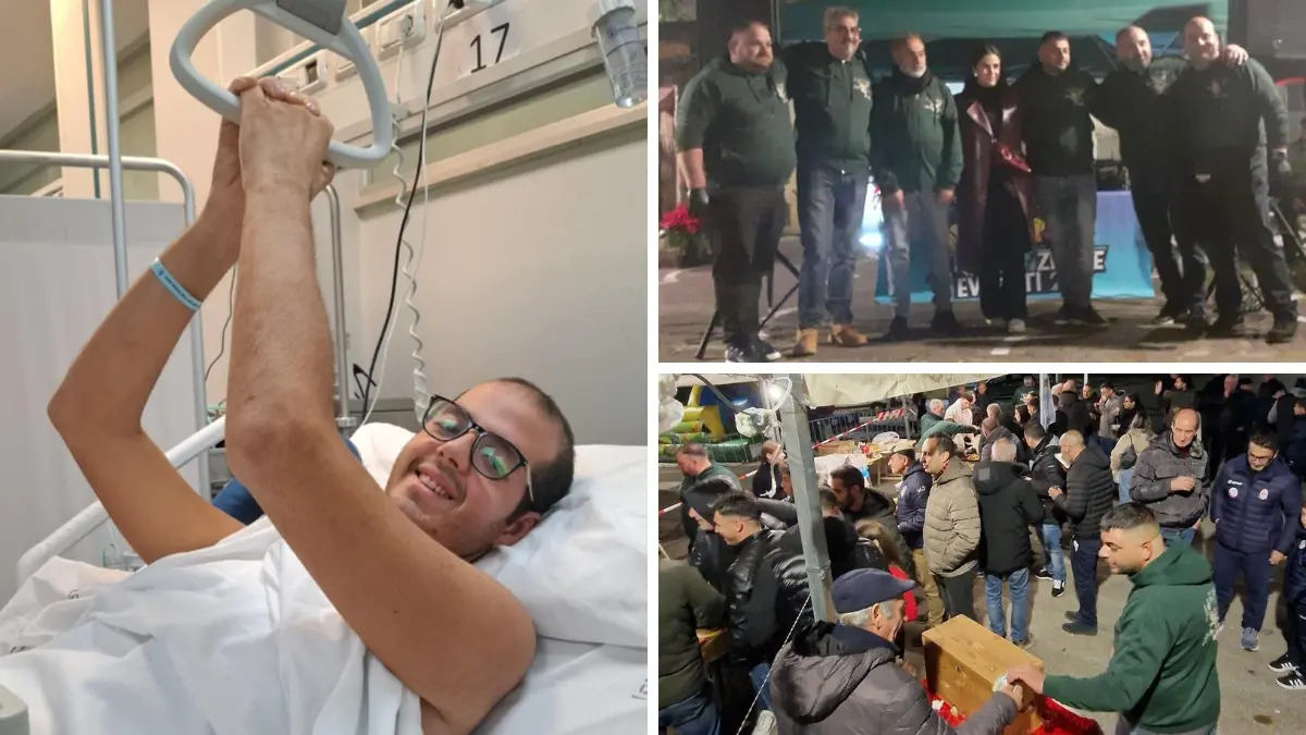 <p>A sinistra Gianmarco, a destra alcuni momenti della serata organizzata per raccogliere fondi a suo favore</p>\\n