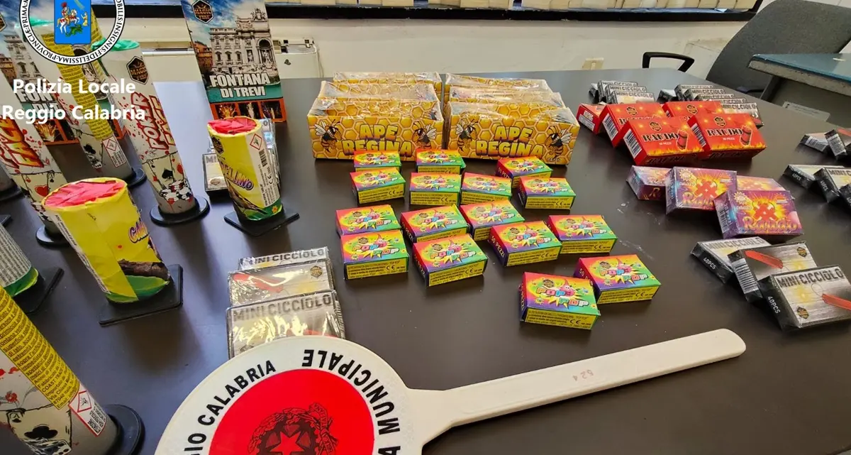 Reggio, la polizia locale\u00A0sequestra\u00A0oltre 4700 di artifizi pirotecnici venduti abusivamente\n