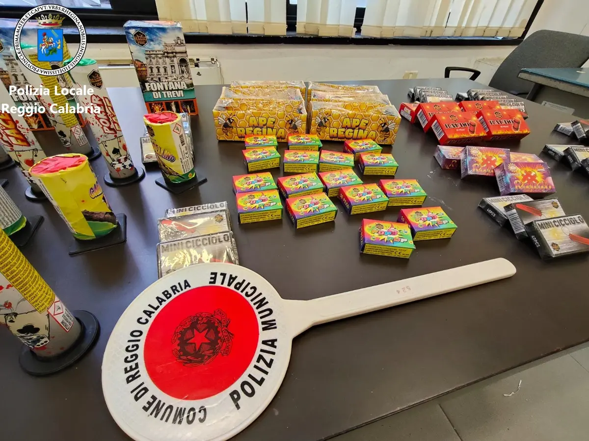 Reggio, la polizia locale\u00A0sequestra\u00A0oltre 4700 di artifizi pirotecnici venduti abusivamente\n
