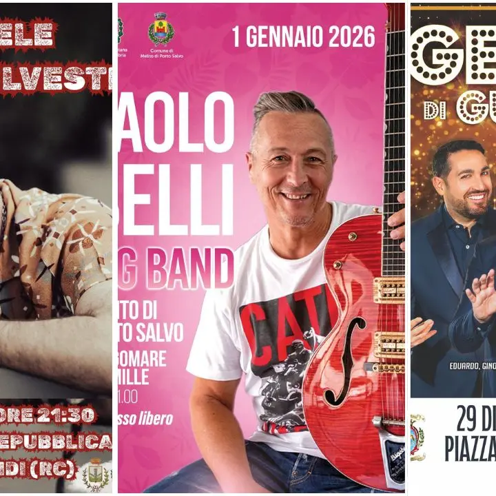 Fine anno in festa nel Reggino: tre live da non perdere con Daniele Silvestri, Paolo Belli e i Gemelli di Guidonia\n