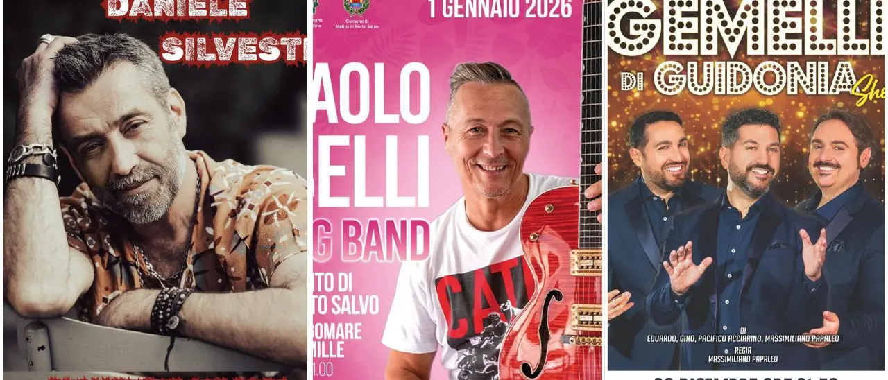 Fine anno in festa nel Reggino: tre live da non perdere con Daniele Silvestri, Paolo Belli e i Gemelli di Guidonia\n