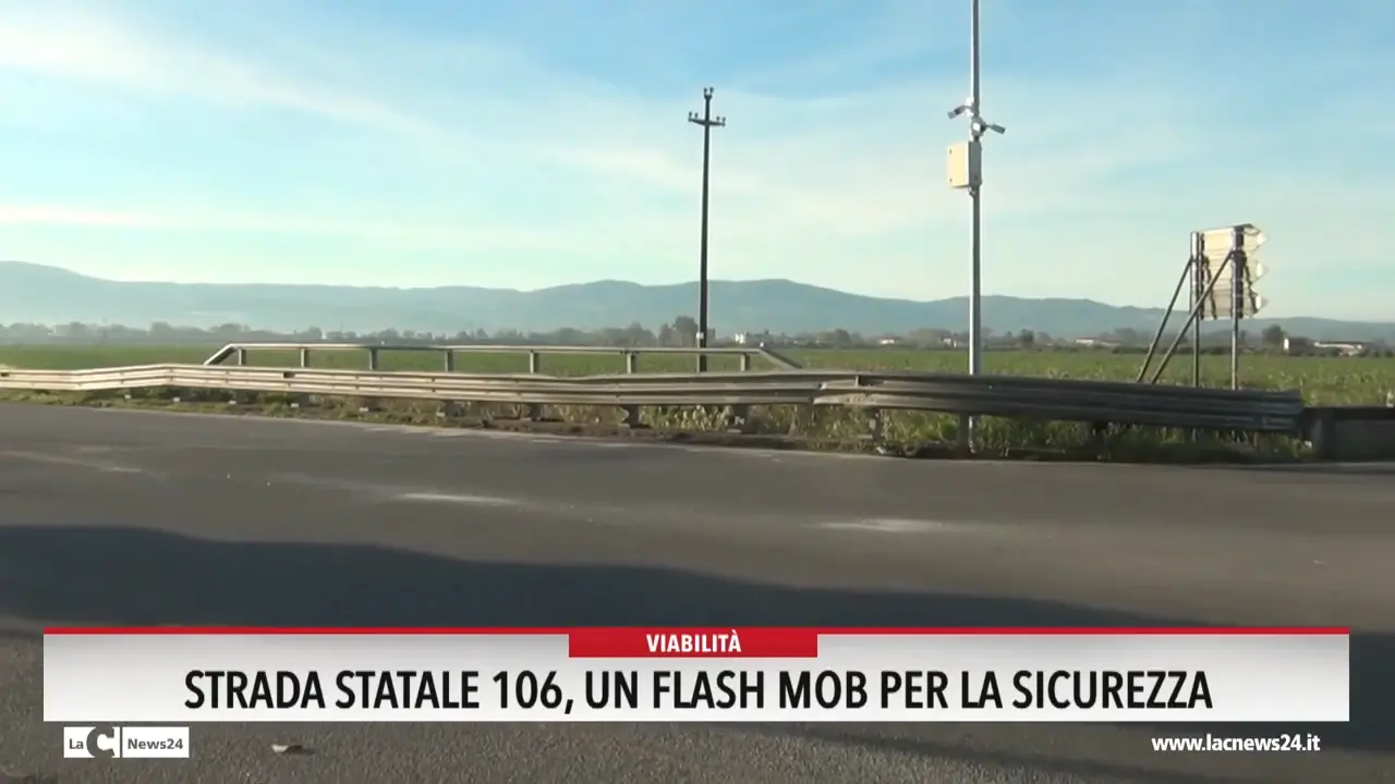 Strada statale 106, un flash mob per la sicurezza