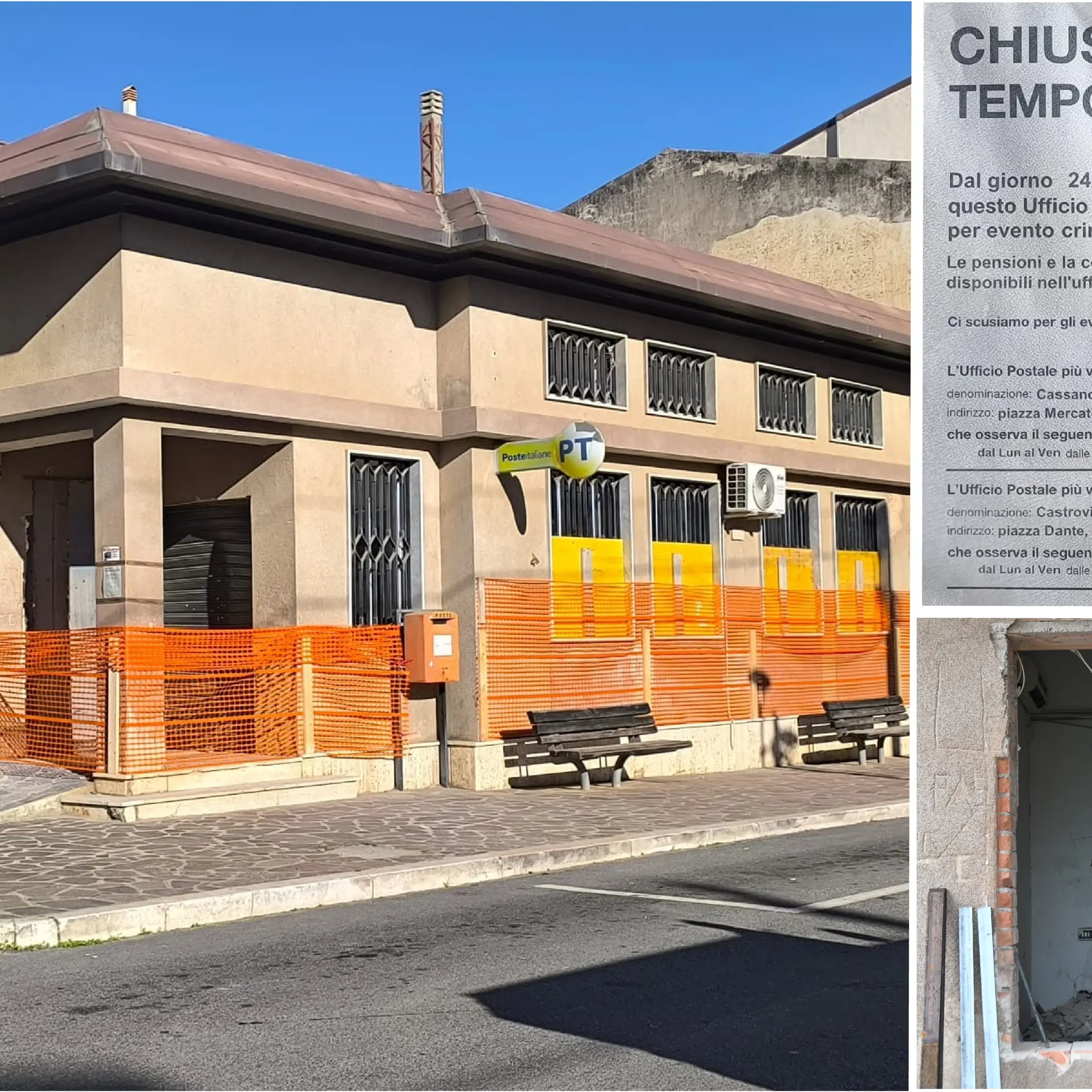 Ufficio postale distrutto a Lauropoli: l’assalto esplosivo lascia la frazione di Cassano senza un servizio essenziale\n