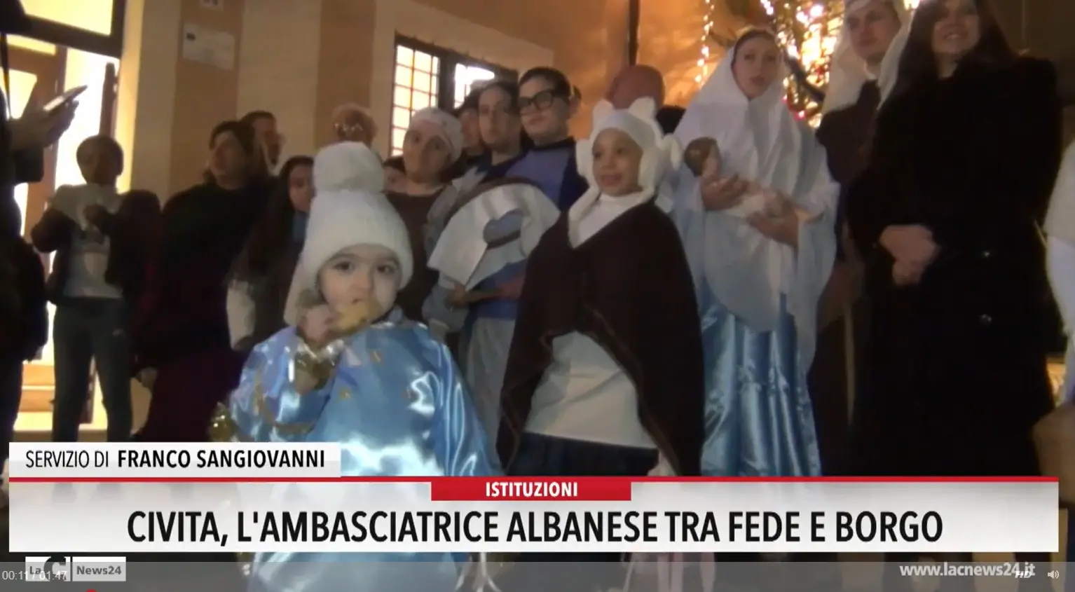Civita, l'ambasciatrice albanese tra fede e borgo