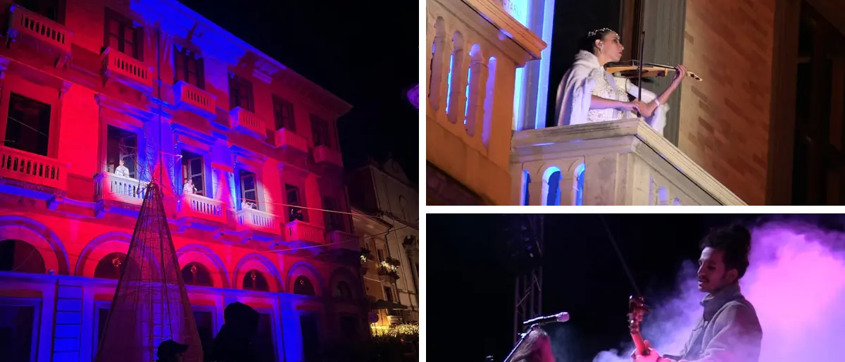 Violini dai balconi e concerti nelle piazze, successo per Suoni Sospesi: Vibo torna a vivere tra musica e luci\n