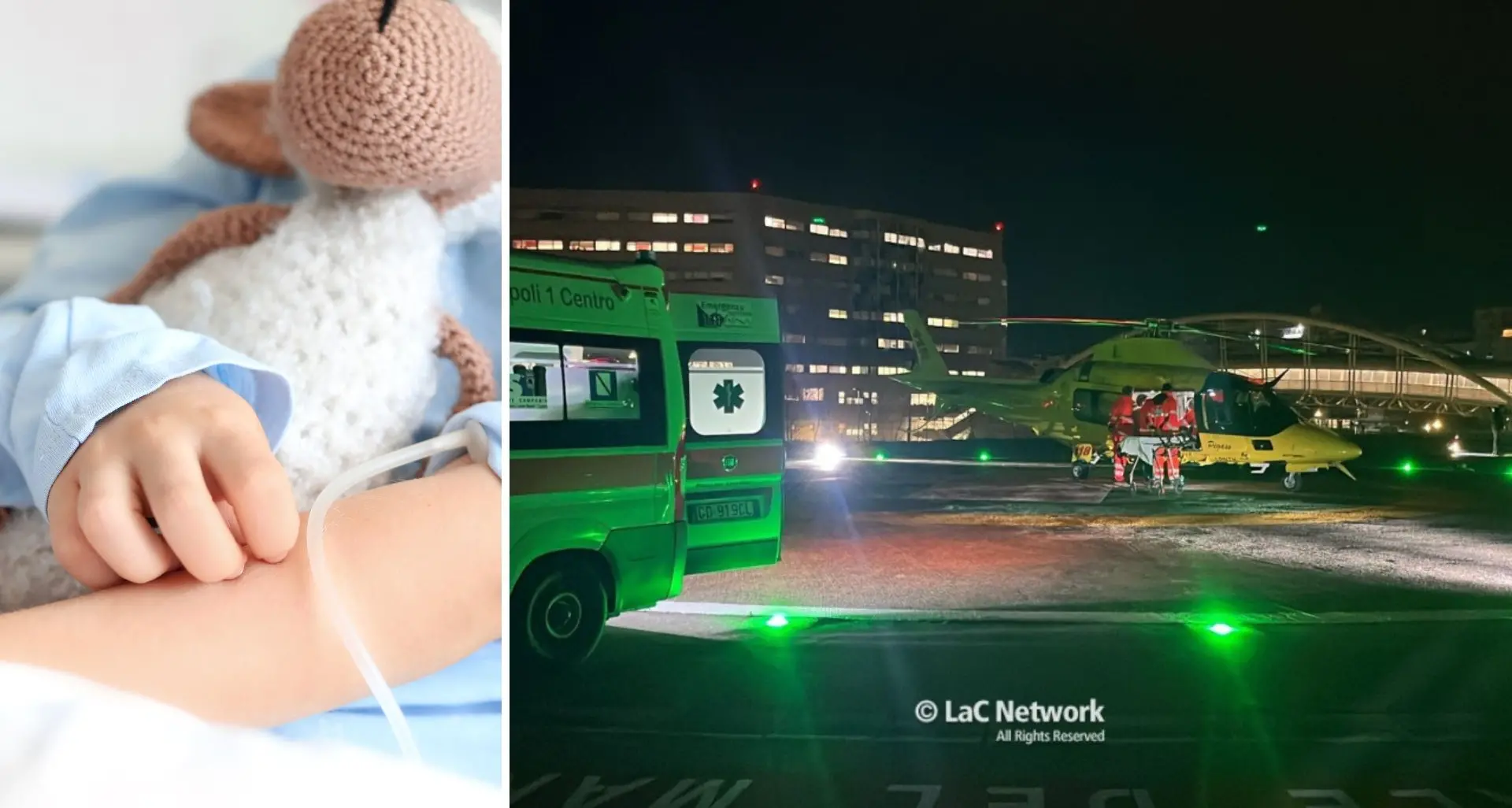 Bimbo di Catanzaro ustionato dal brodo bollente, stabili le condizioni: è ancora ricoverato a Napoli\n