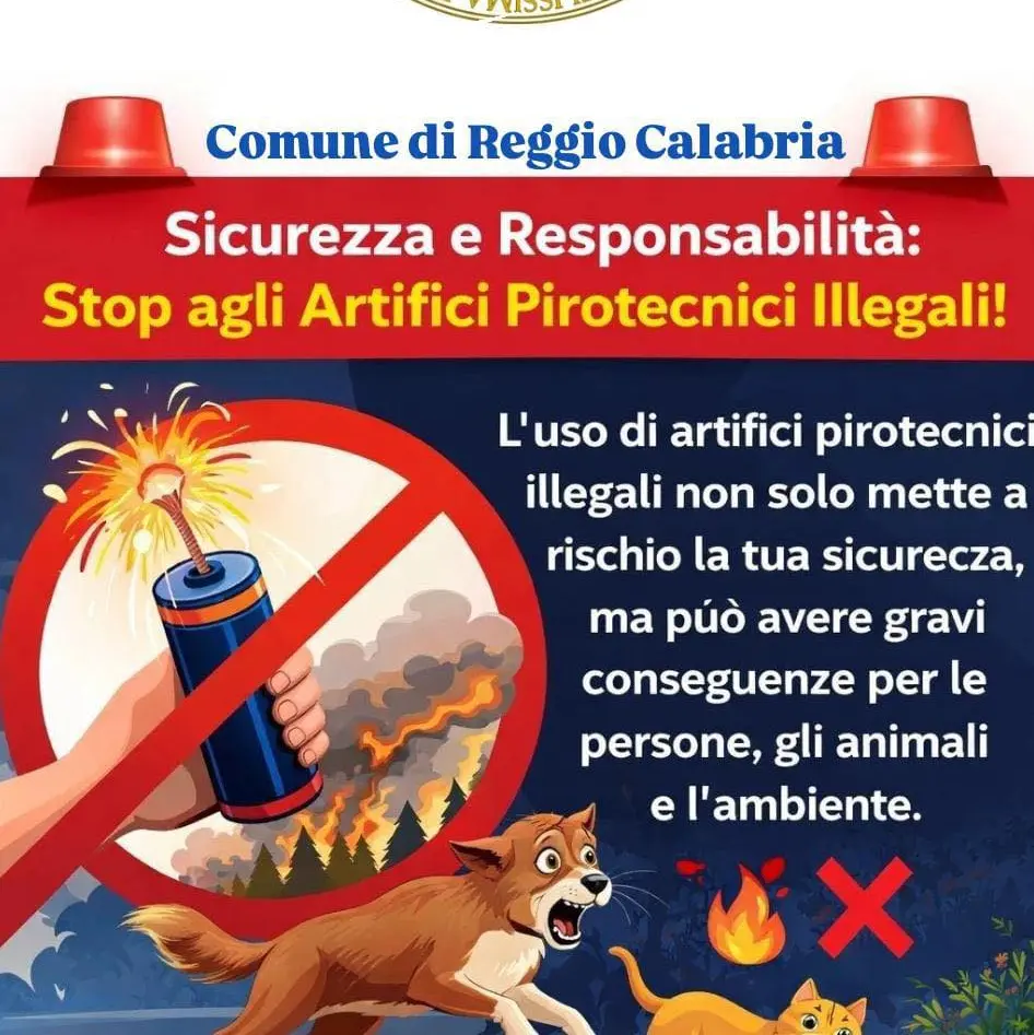 Reggio, l’appello del Comune per la notte di San Silvestro: «Stop agli artifici pirotecnici illegali»