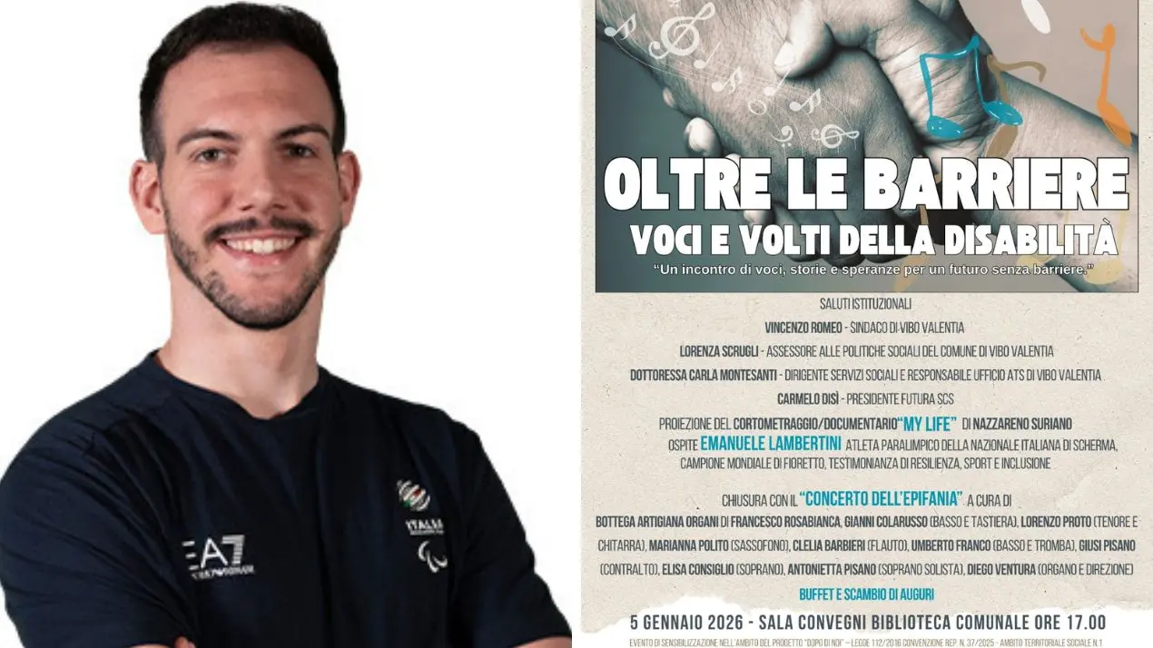 L\\'atleta Lambertini e la locandina dell\\'evento