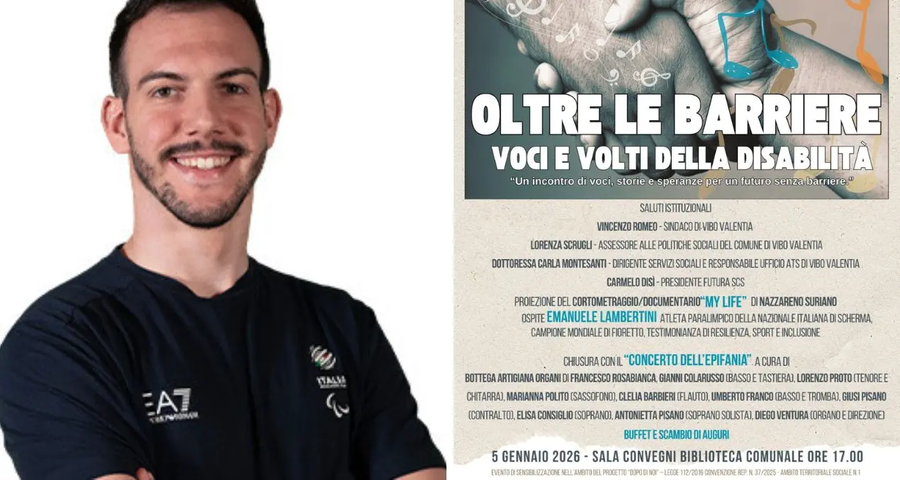 Vibo, i temi della disabilità e dell’inclusione al centro dell’evento Oltre le barriere. Ospite speciale l’atleta paralimpico Lambertini\n