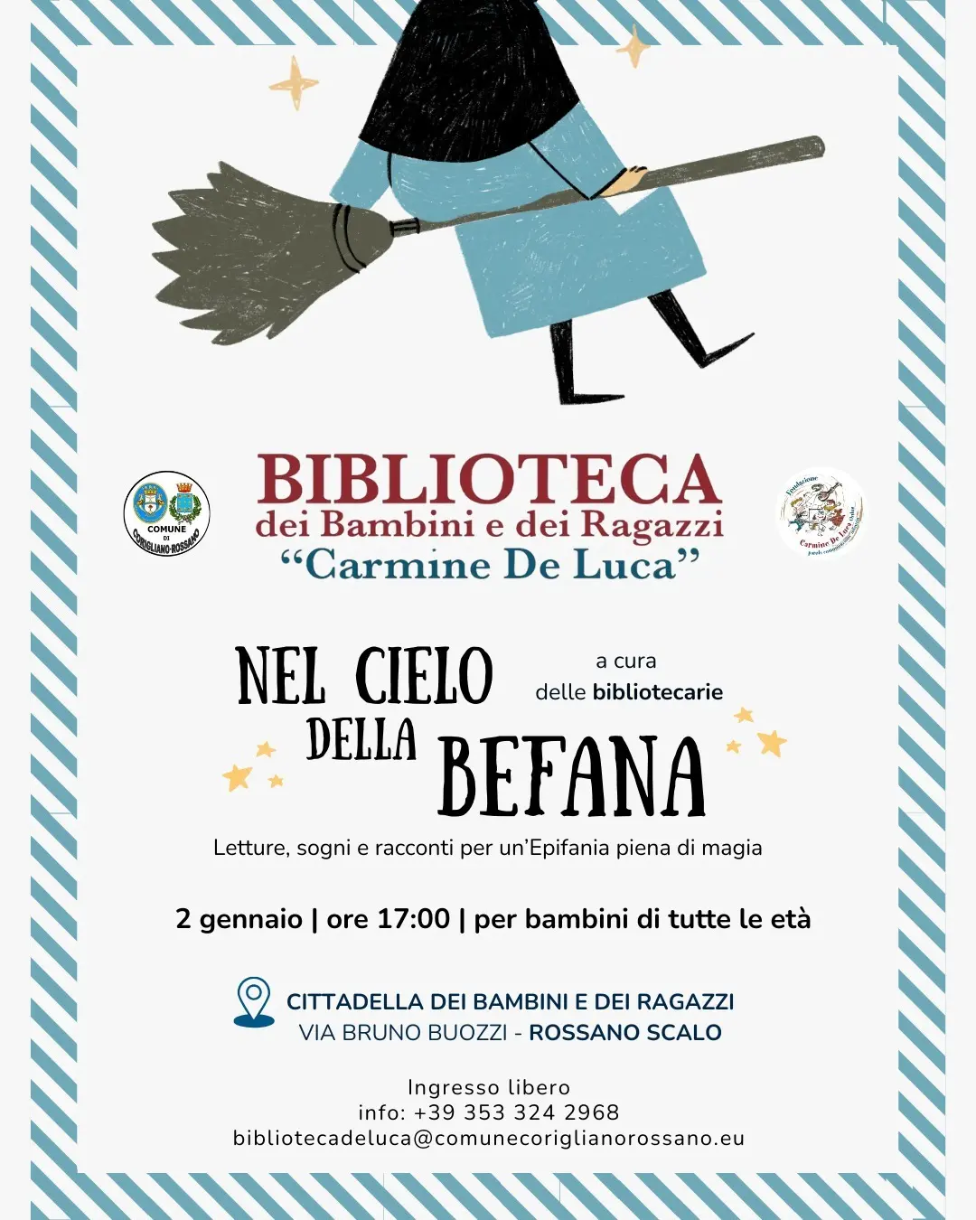 Natale in Co.Ro., arriva la Befana per i più piccoli\n