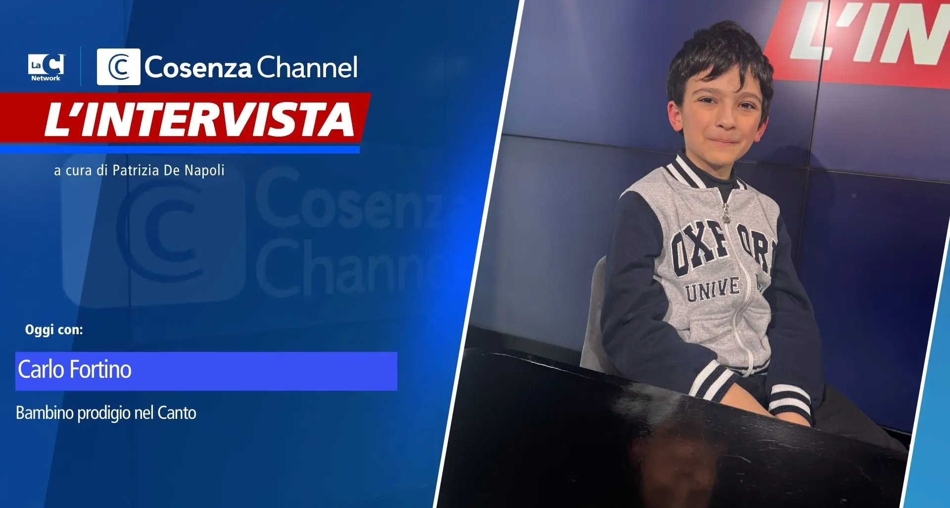 Carlo Fortino, 10 anni e una voce che incanta: «Il mio sogno è diventare cantante»