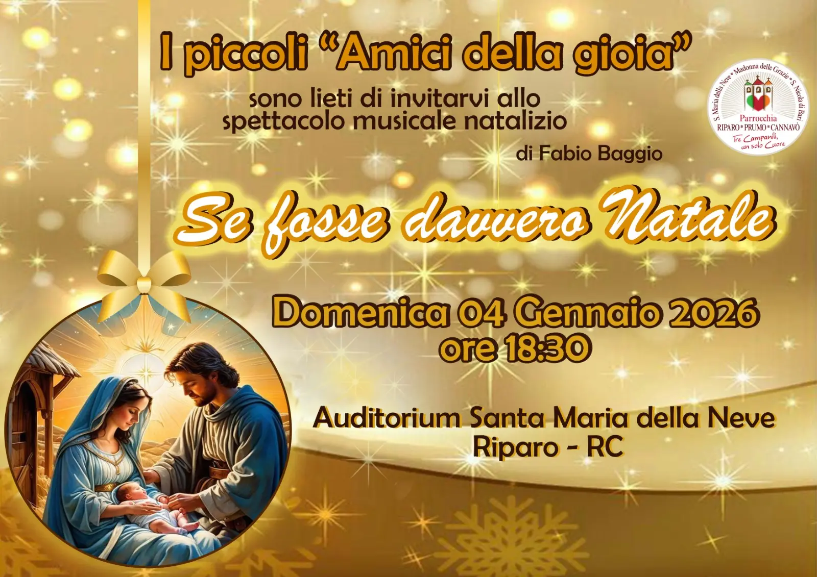 A Cannavò spettacolo musicale natalizio e frutto del laboratorio di catechesi teatrale\n