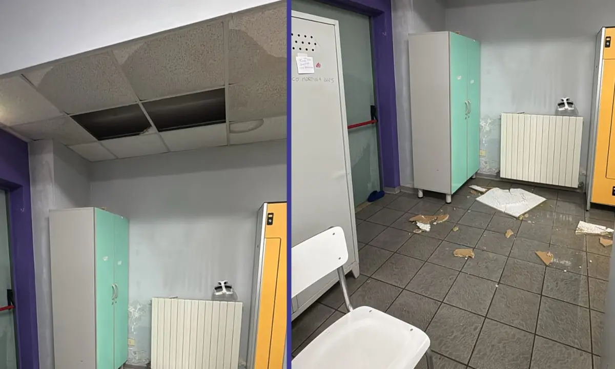 Cosenza, crolla il controsoffitto di uno spogliatoio all’interno dell’ospedale\n