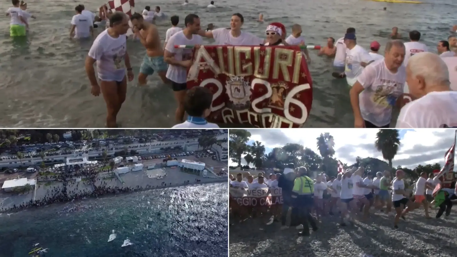Reggio si risveglia col consueto tuffo in mare di Capodanno: «Sia un 2026 da protagonisti»\n