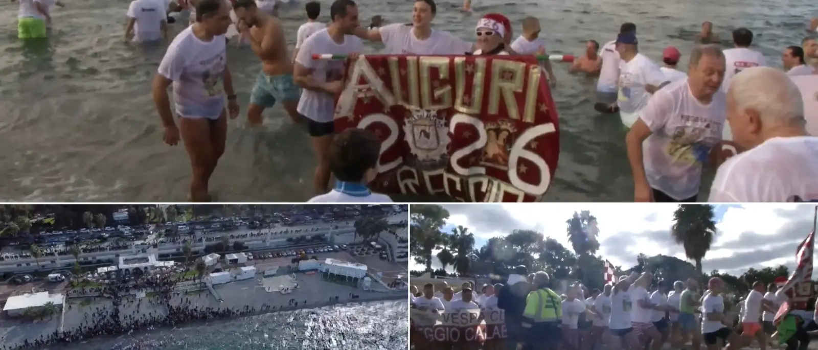 Reggio si risveglia col consueto tuffo in mare di Capodanno: «Sia un 2026 da protagonisti»\n