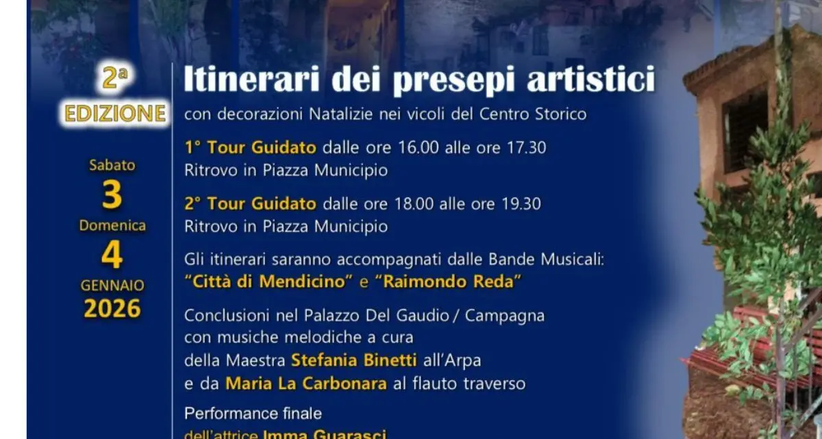 Mendicino accende la magia con gli Itinerari dei Presepi Artistici\n