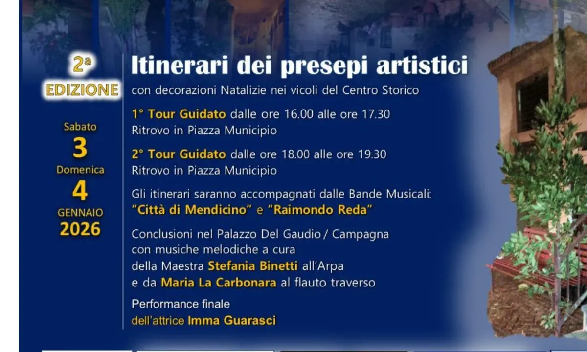 Mendicino accende la magia con gli Itinerari dei Presepi Artistici\n