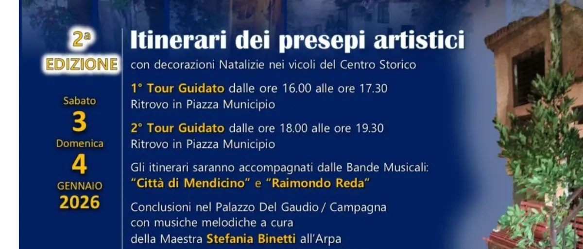 Mendicino accende la magia con gli Itinerari dei Presepi Artistici\n