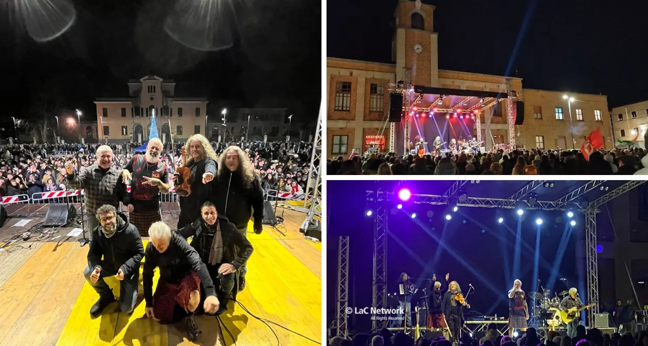 Il concerto dei Modena City Ramblers “scalda” il capodanno di Vibo: «Dicono che siamo divisivi, ma siamo solo antifascisti»\n
