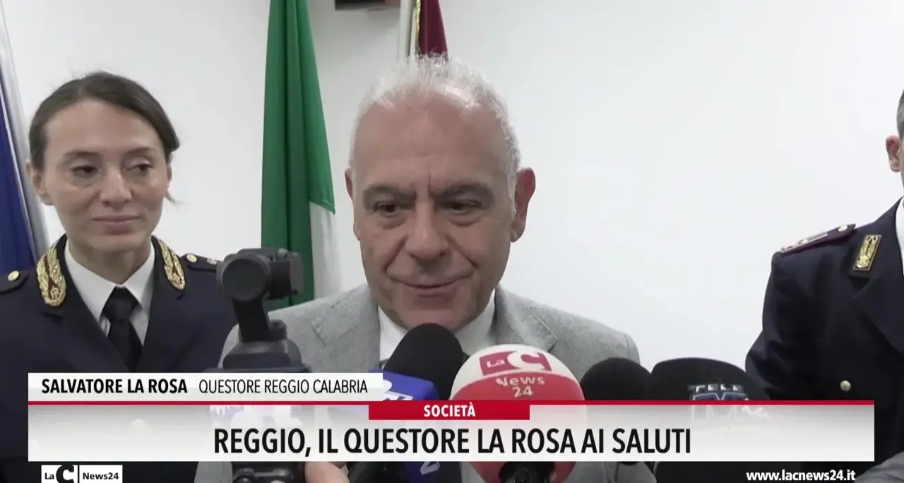Reggio, il questore La Rosa ai saluti